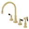 Kingston Brass KS2792PKLBS Duchess Widespread Kitchen Faucet W/ Brass Sprayer, Brass KS2792PKLBS - alternate 1